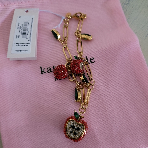 🆕 Kate Spade Apple of My Eye Charm Bracelet - Picture 6 of 6